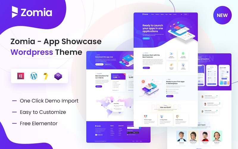 Zomia – App Showcase WordPress 主题