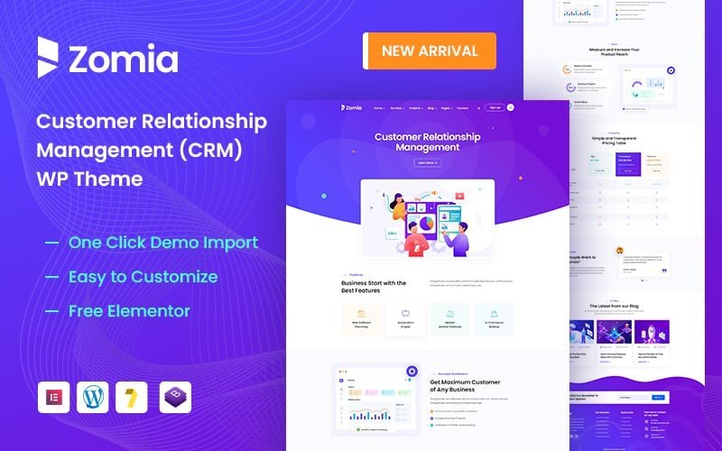Zomia – CRM & Software WordPress主题
