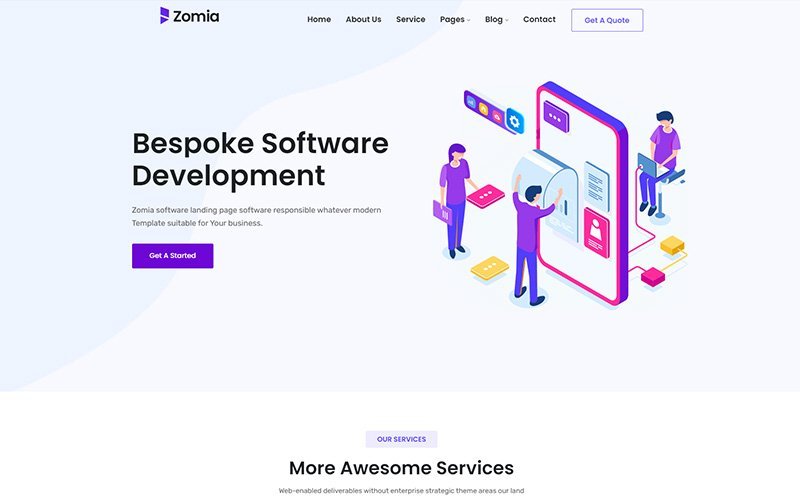 Zomia – WordPress主题。